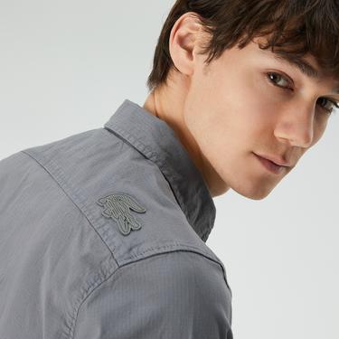  Lacoste X House of SuperStep Erkek Gri Gömlek