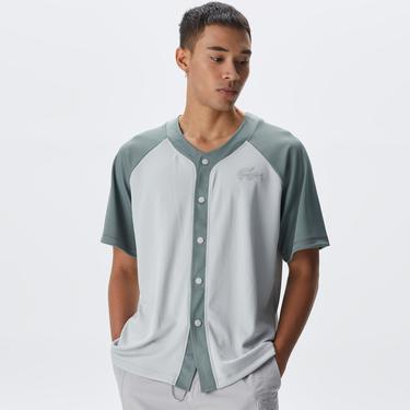  Lacoste House of SuperStep X Lacoste Erkek Gri/Yeşil Gömlek