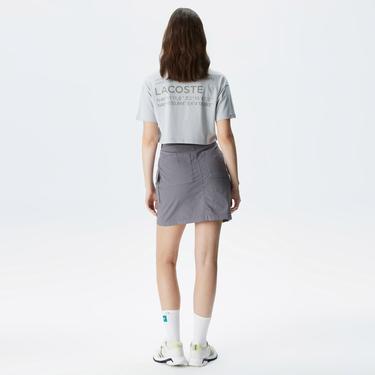  Lacoste House of SuperStep X Lacoste Kadın Gri Etek
