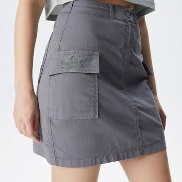  Lacoste House of SuperStep X Lacoste Kadın Gri Etek
