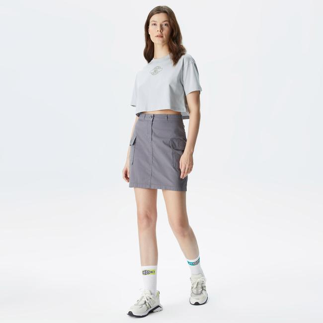  Lacoste House of SuperStep X Lacoste Kadın Gri Etek