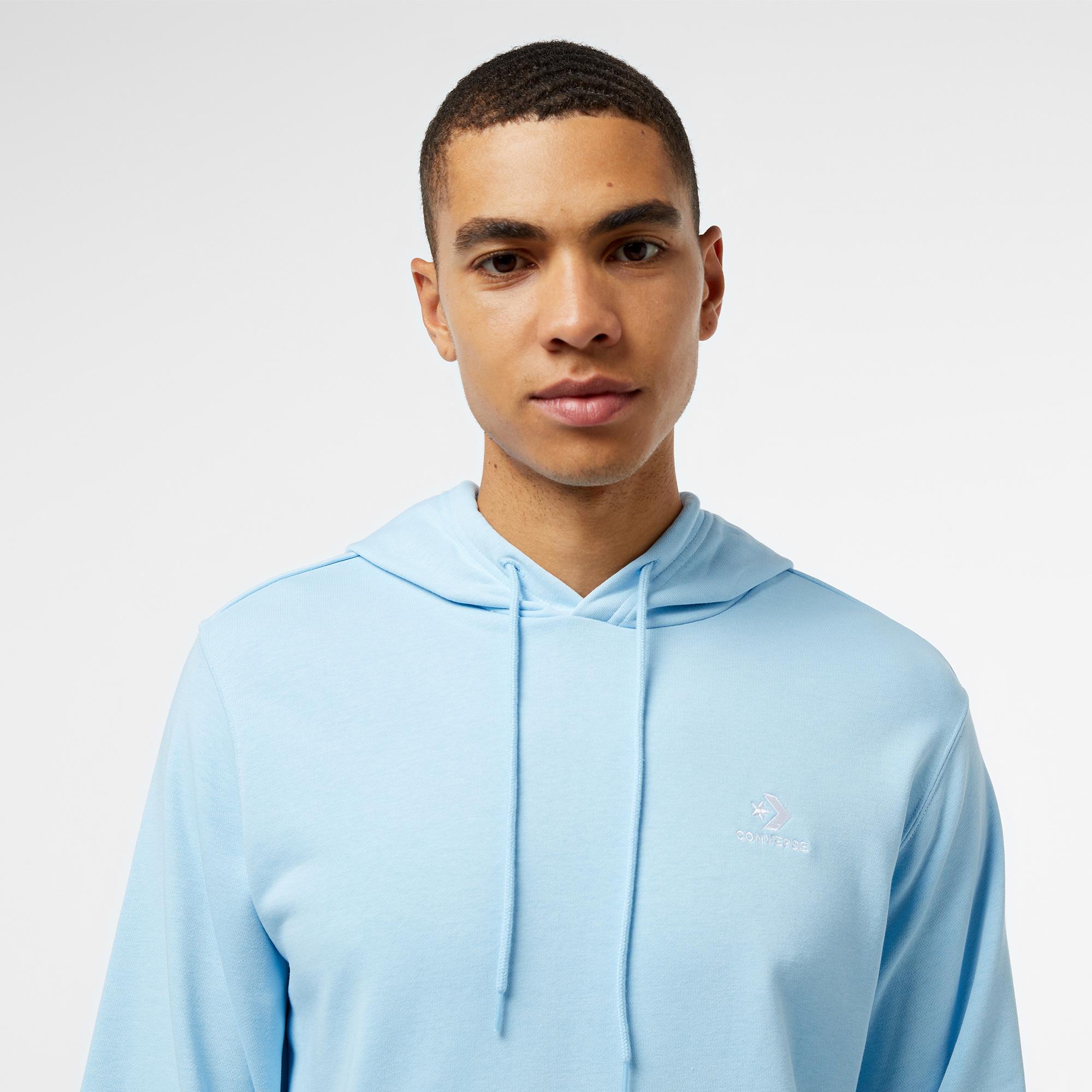 Converse Go-To Unisex Kapüşonlu Mavi Hoodie