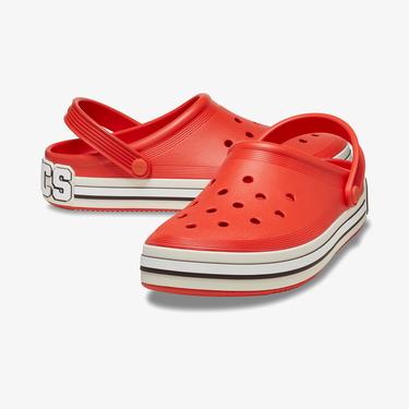  Crocs OffCourt Logo Clog Unisex Kırmızı Terlik