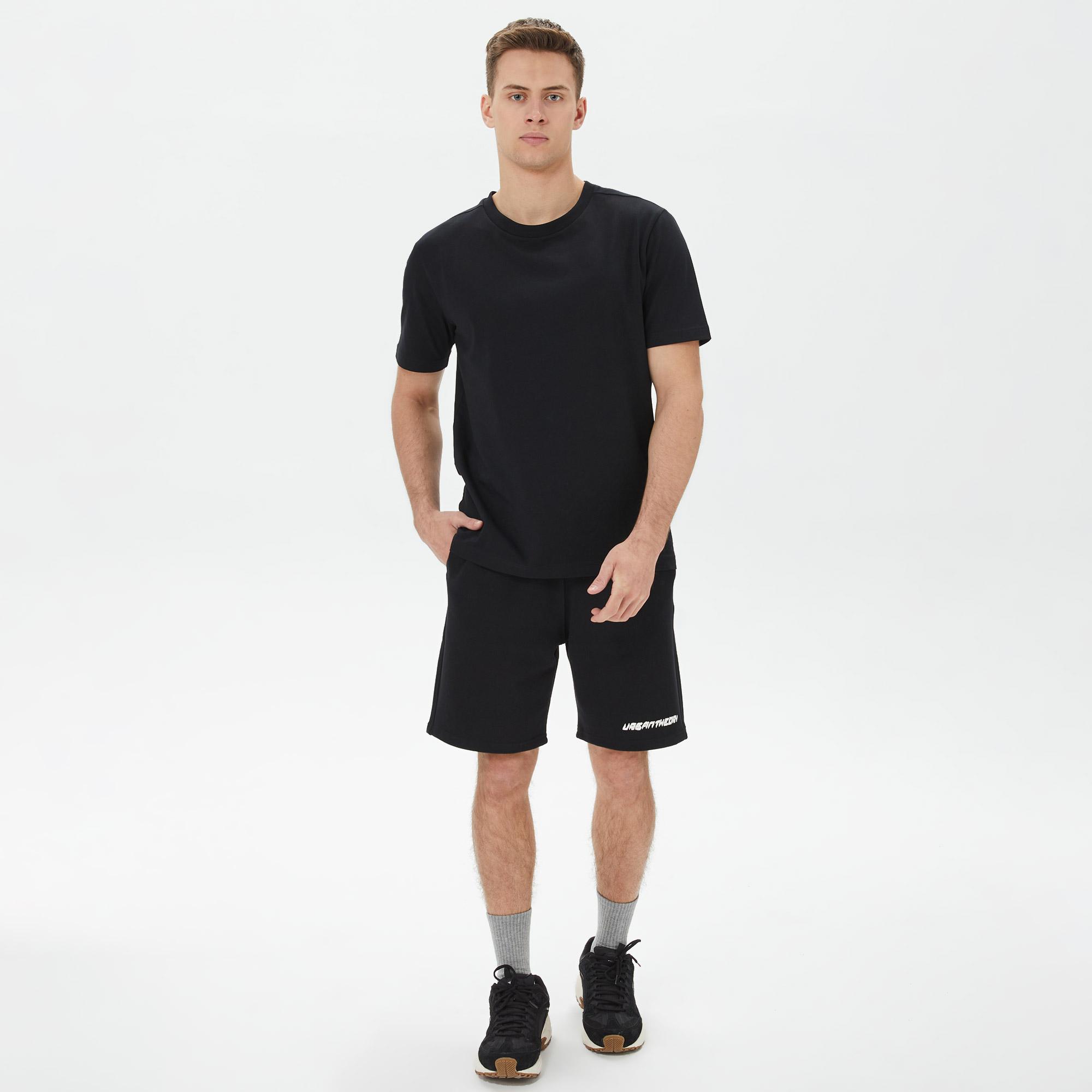 Urban Theory Essentials Erkek Siyah Günlük Şort