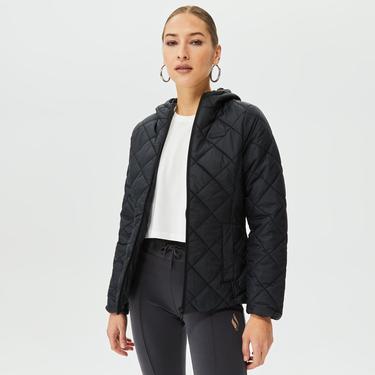  Skechers Capitone Hooded Kadın Siyah Günlük Mont