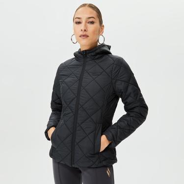  Skechers Capitone Hooded Kadın Siyah Günlük Mont