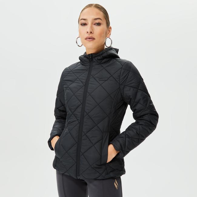  Skechers Capitone Hooded Kadın Siyah Günlük Mont