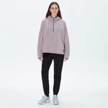  Skechers Fleece Full Zip Kadın Mor Günlük Sweatshirt