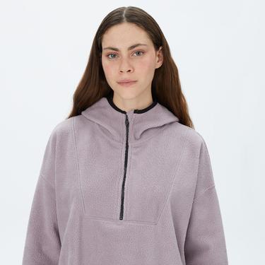  Skechers Fleece Full Zip Kadın Mor Günlük Sweatshirt