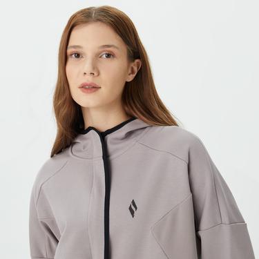  Skechers 2Xi-Lock Full Zip Kadın Gri Günlük Sweatshirt