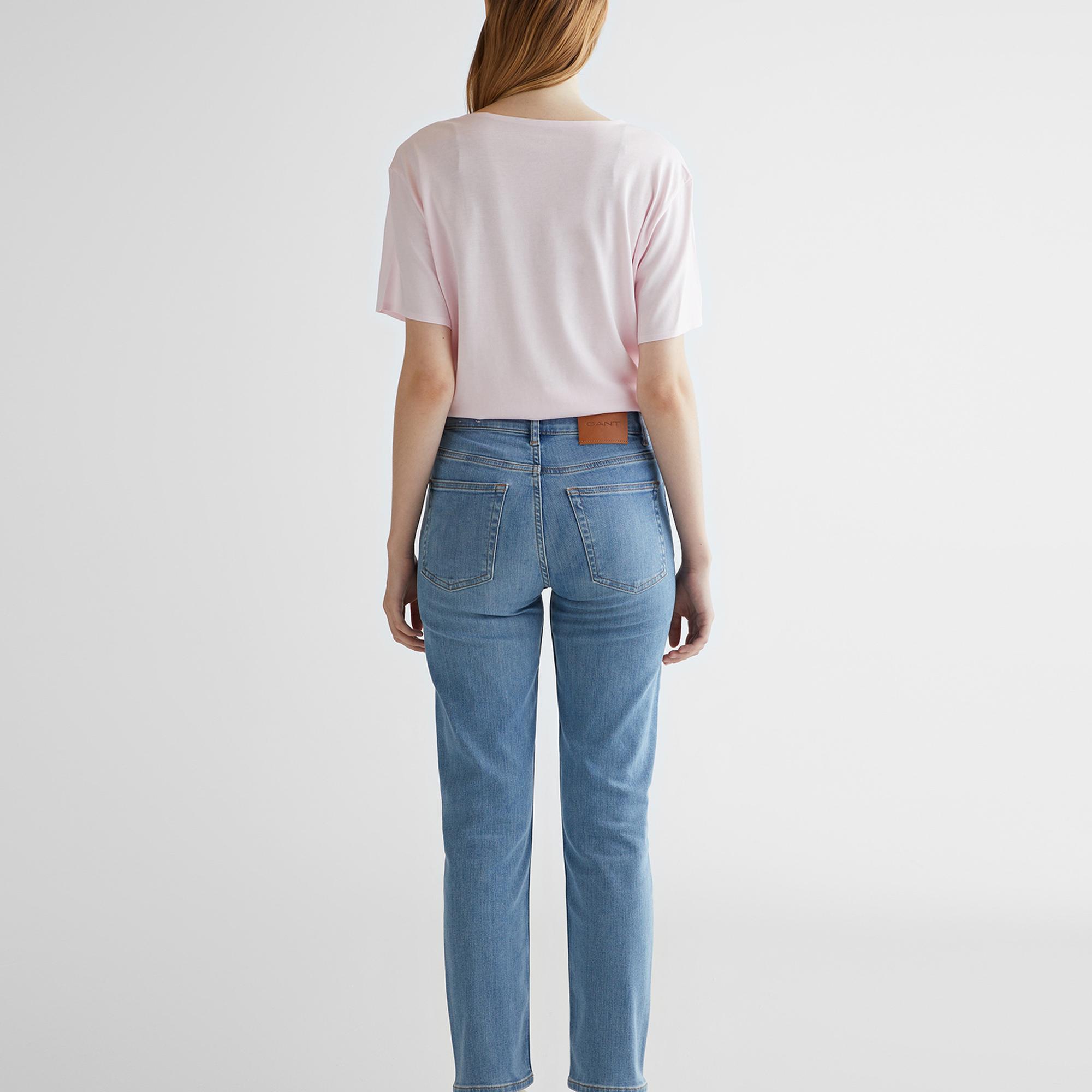 GANT Kadın Mavi Slim Fit Jean Pantolon