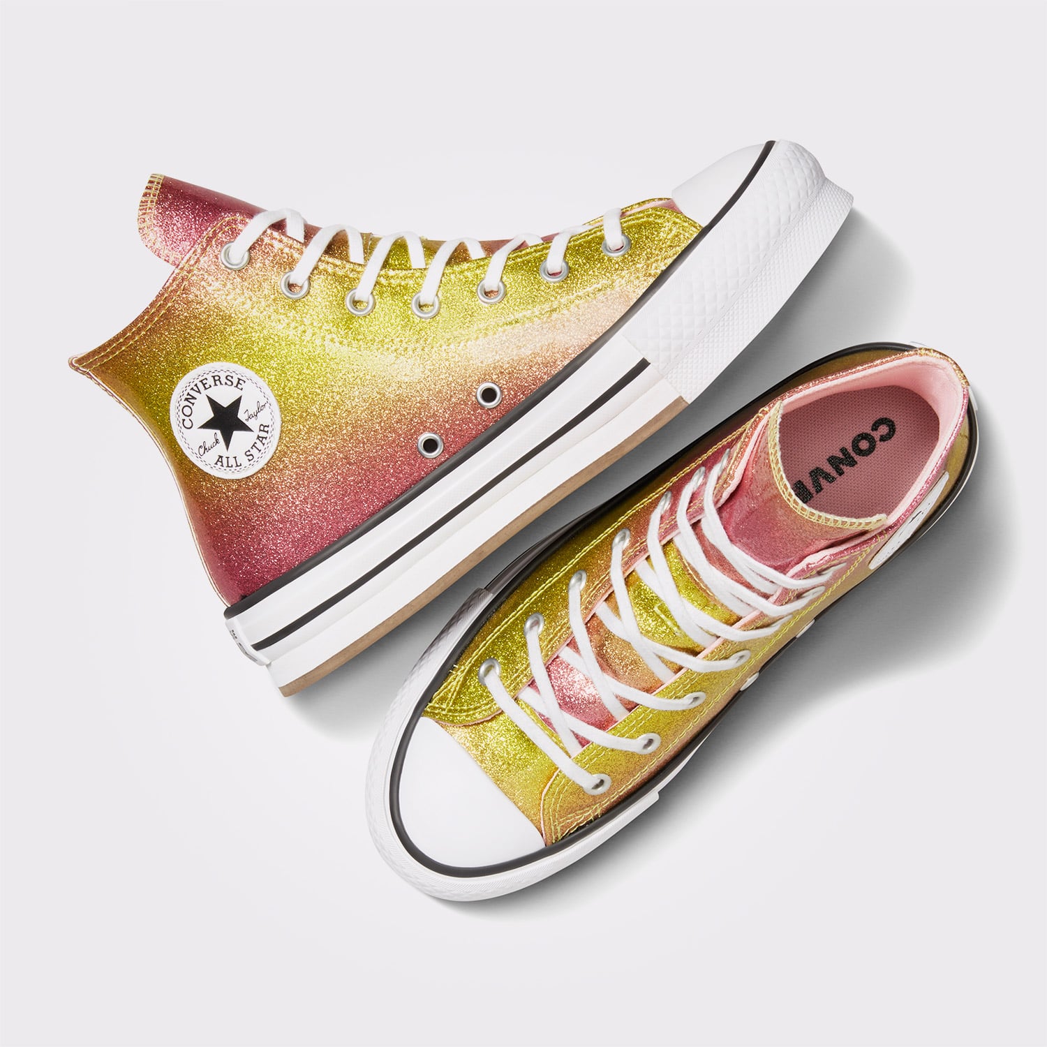 Converse Chuck Taylor All Star EVA Lift Platform Genç Sarı Sneaker - Görsel 5