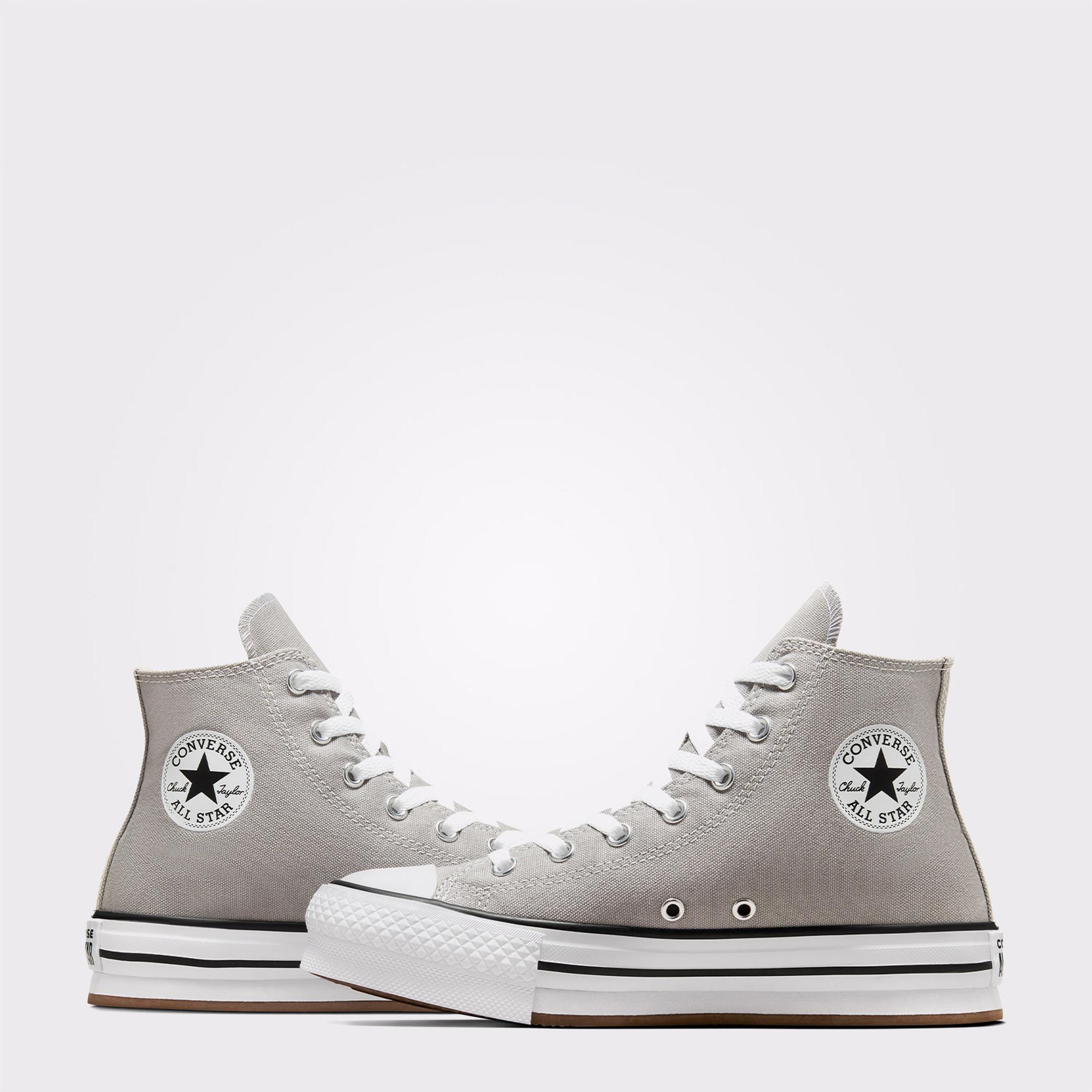 Converse Chuck Taylor All Star EVA Lift Çocuk Gri Platform Sneaker