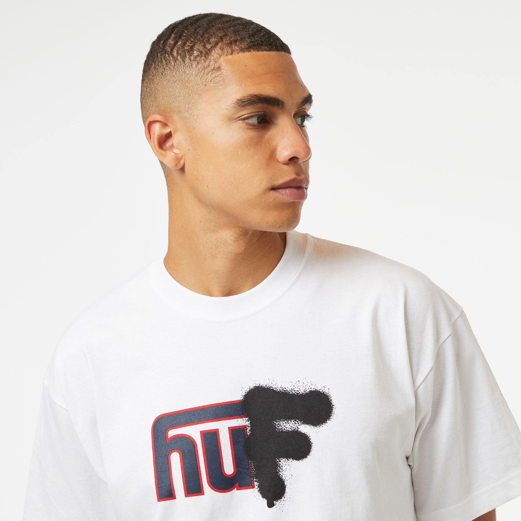 HUF Upside Downtown S/S Erkek Beyaz T-Shirt