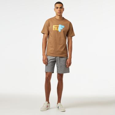  HUF Upside Downtown S/S Erkek Krem T-Shirt
