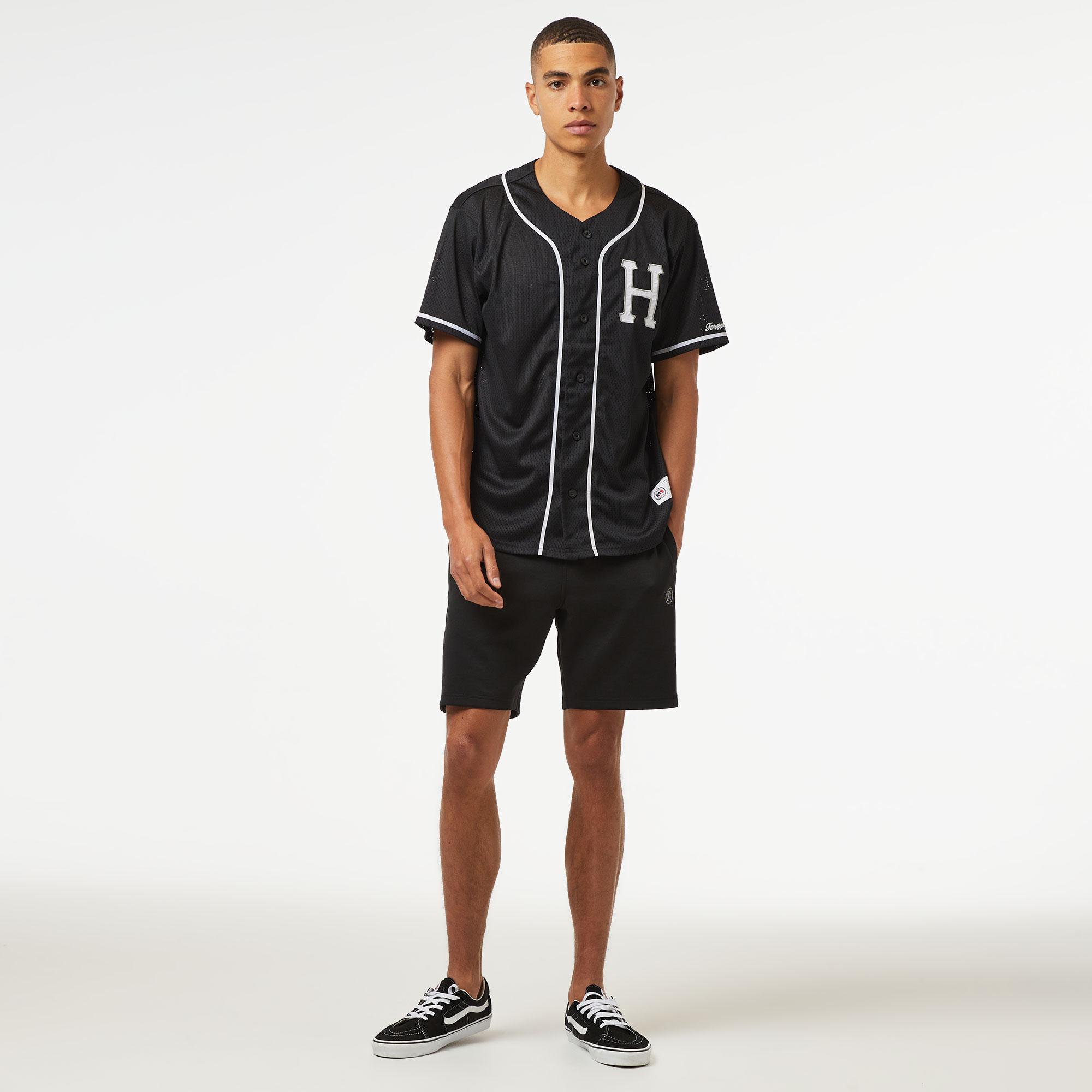 HUF Crackerjack Baseball Jersey Erkek Siyah Gömlek