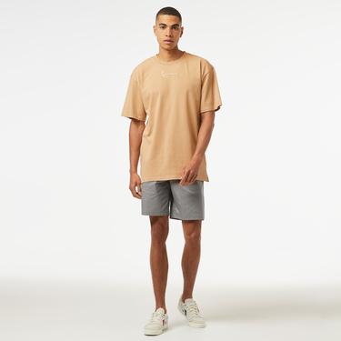  Karl Kani Small Sign. Distressed Heavy Jersey Erkek Krem T-Shirt