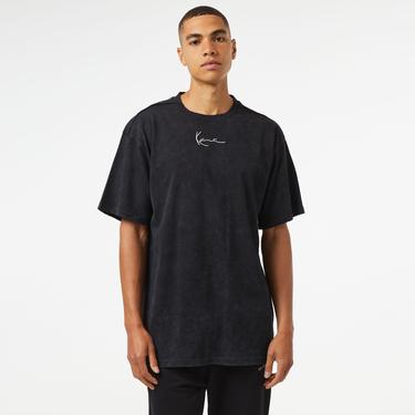  Karl Kani Small Sign. Distressed Heavy Jersey Erkek Siyah T-Shirt