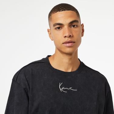  Karl Kani Small Sign. Distressed Heavy Jersey Erkek Siyah T-Shirt