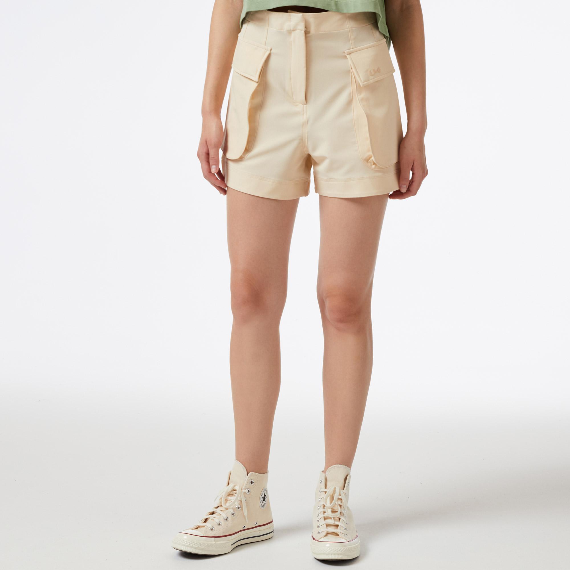 UNITED4 Kadın Krem Şort