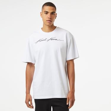  Karl Kani Autograph Heavy Jersey Boxy Erkek Beyaz T-Shirt