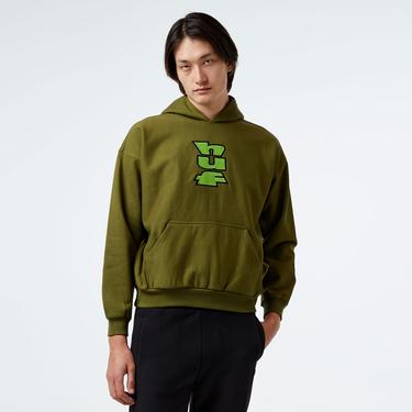  HUF Benton Heavyweight Fleece Erkek Yeşil Hoodie