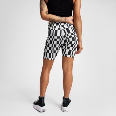  Converse Checkered Desenli Kadın Renkli Bisiklet Tayt