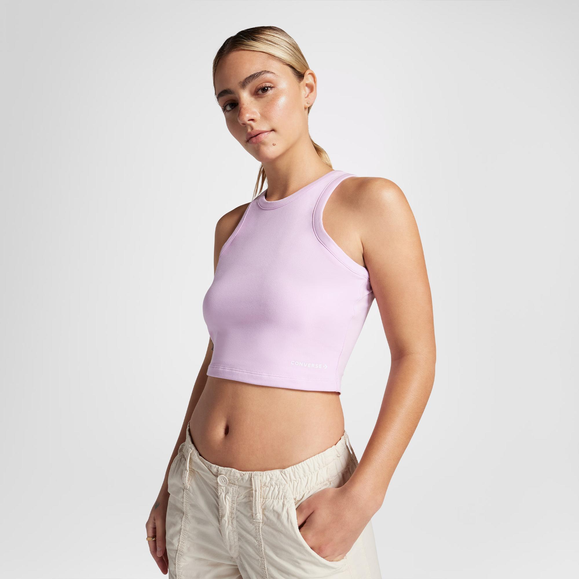 Converse Slim Fit Kadın Lila Crop Top