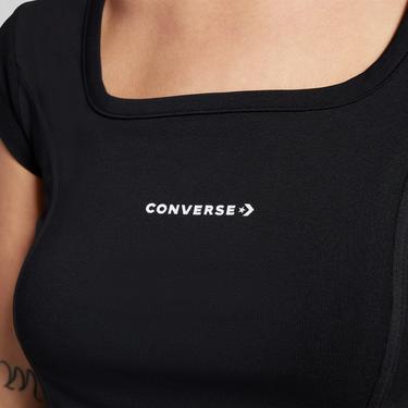  Converse Kadın Siyah Korse Top T-shirt