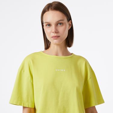  UNITED4 Kadın Sarı Crop T-Shirt