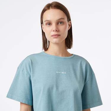  UNITED4 Kadın Mavi Crop T-Shirt