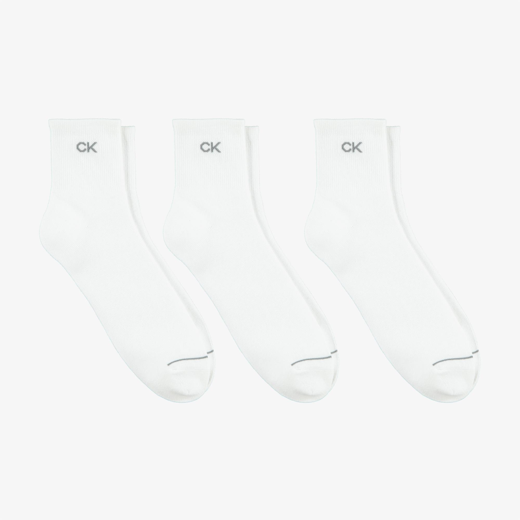 Calvin Klein Erkek Beyaz Çorap