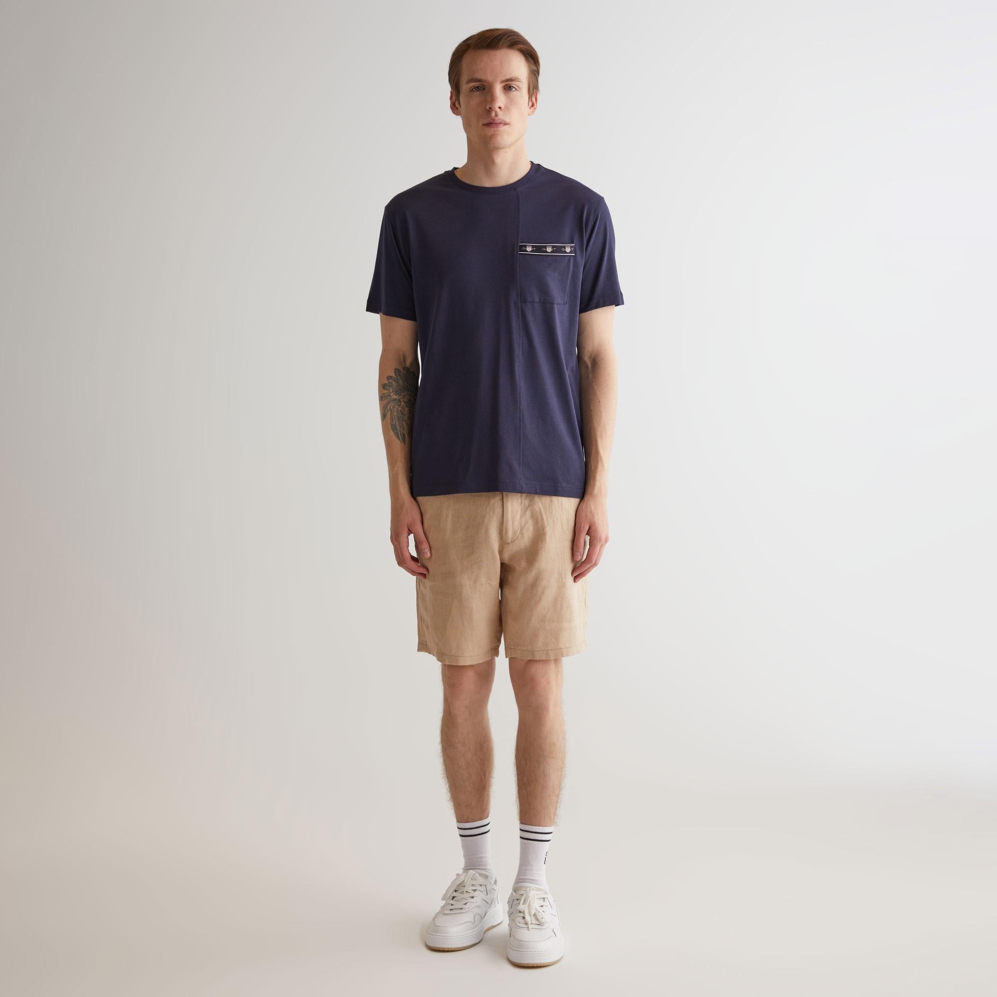 GANT Erkek Lacivert Regular Fit T-Shirt