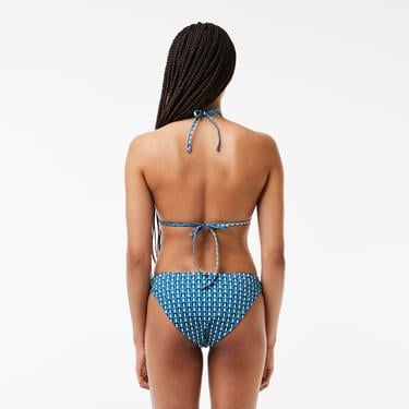  Kadın Monogram Mavi Bikini Üstü