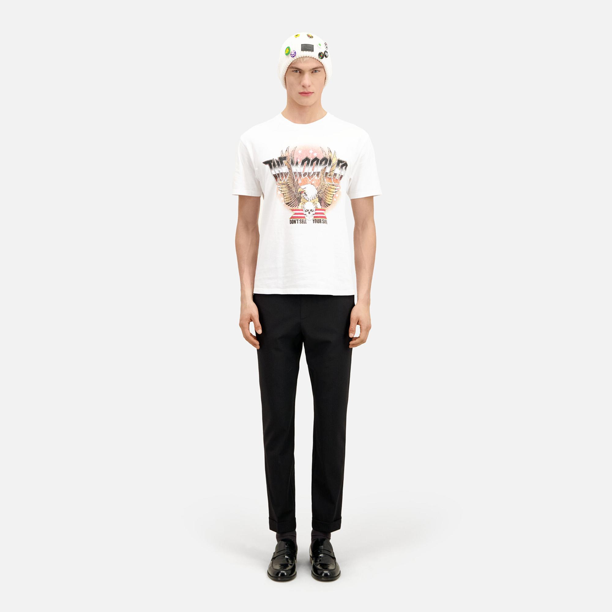 ERKEK BASKILI BEYAZ T-SHIRT