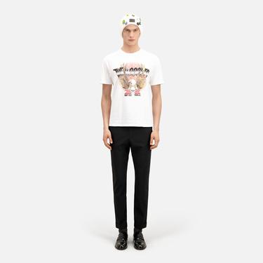  ERKEK BASKILI BEYAZ T-SHIRT