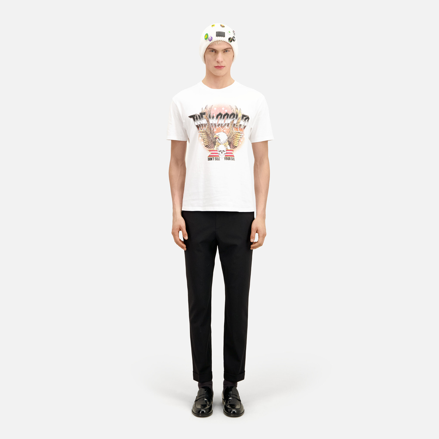  ERKEK BASKILI BEYAZ T-SHIRT