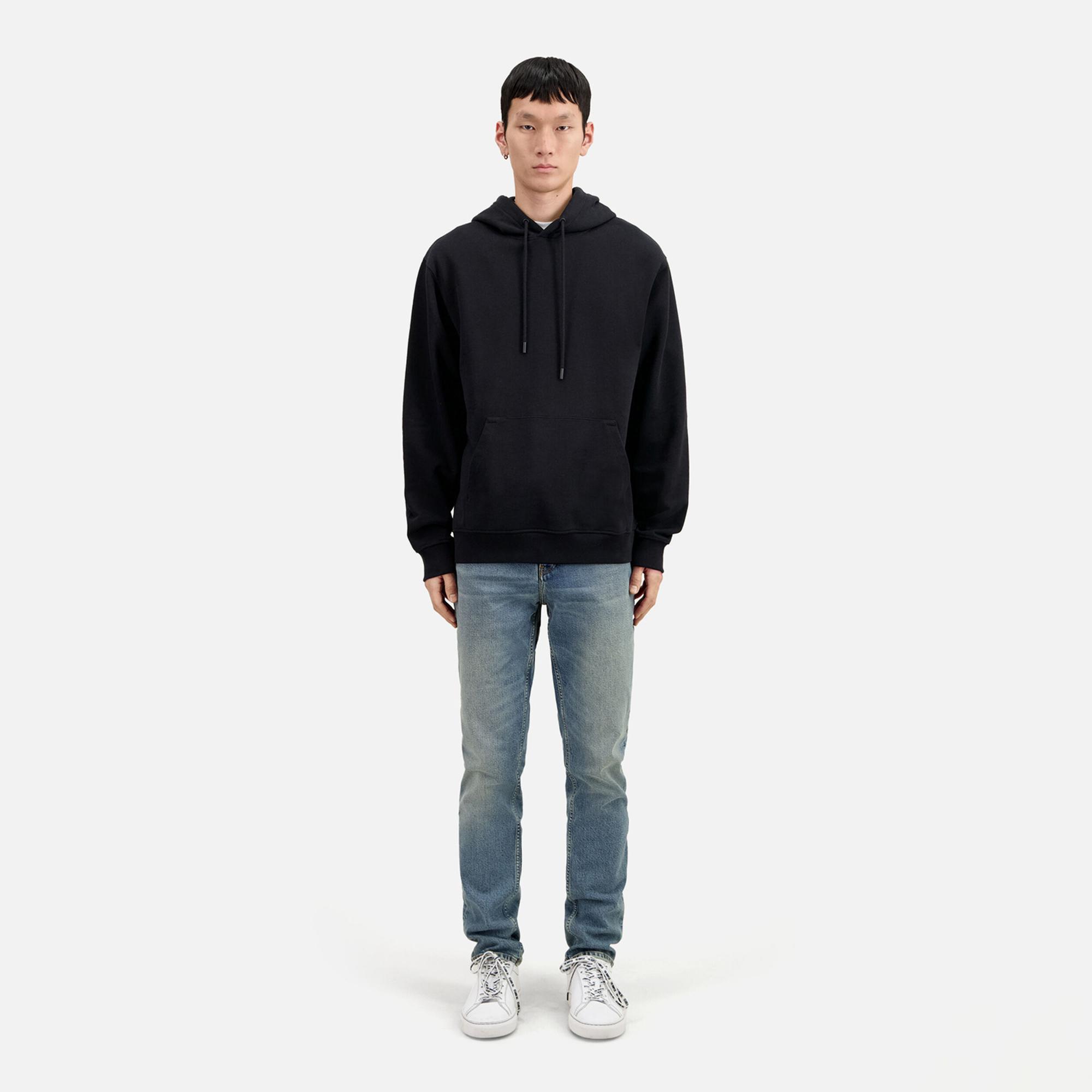 The Kooples Erkek Baskılı Kapüşonlu Siyah Sweatshirt