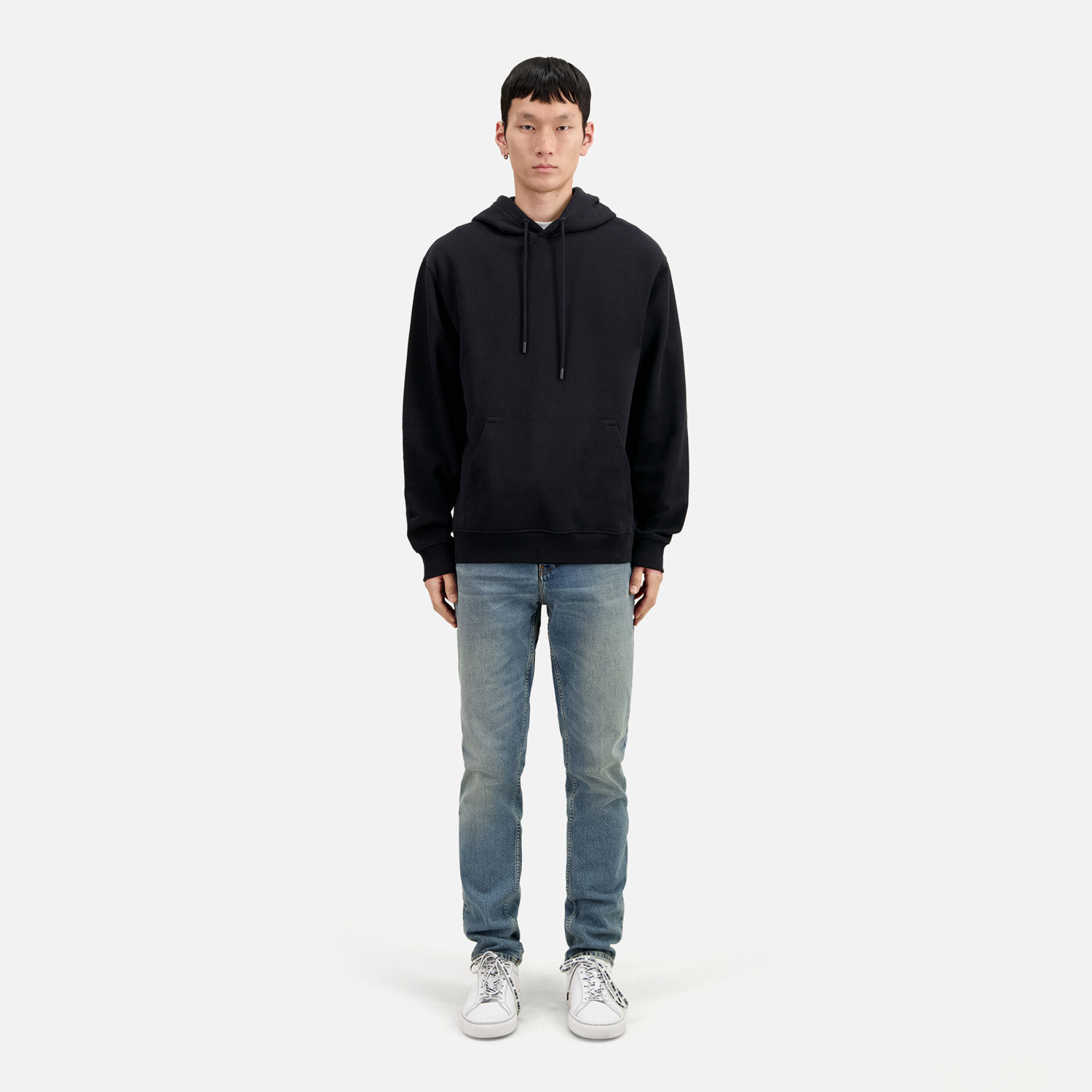  The Kooples Erkek Baskılı Kapüşonlu Siyah Sweatshirt