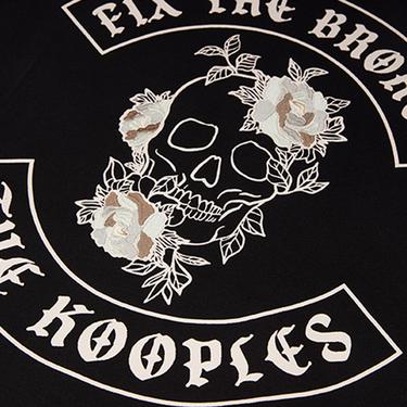  The Kooples Erkek Baskılı Kapüşonlu Siyah Sweatshirt