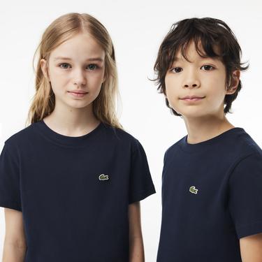  Lacoste Çocuk Bisiklet Yaka Lacivert T-Shirt