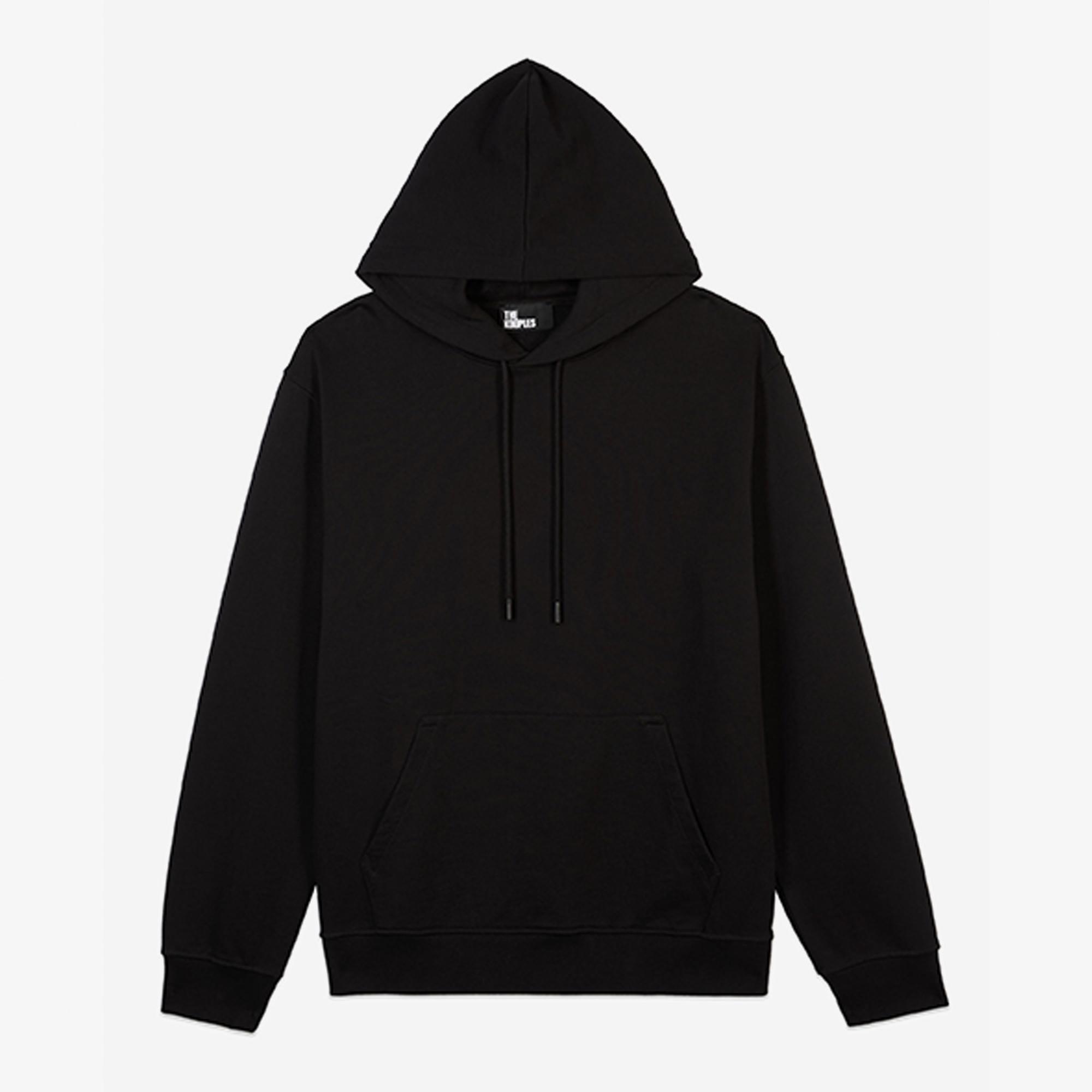 The Kooples Erkek Baskılı Kapüşonlu Siyah Sweatshirt