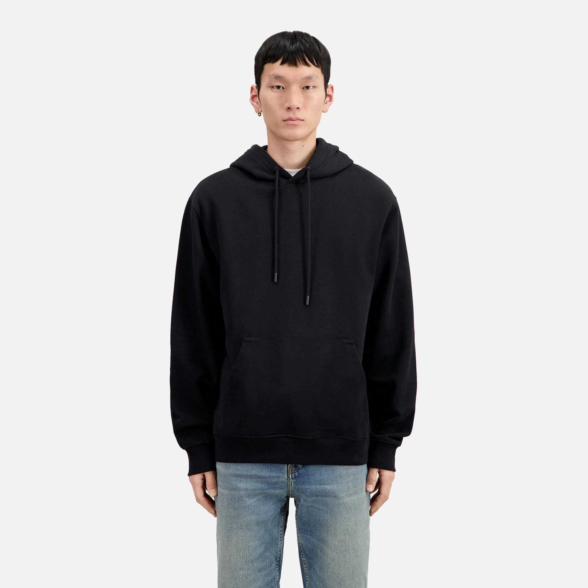 The Kooples Erkek Baskılı Kapüşonlu Siyah Sweatshirt