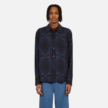  ERKEK DESENLİ LACİVERT GÖMLEK