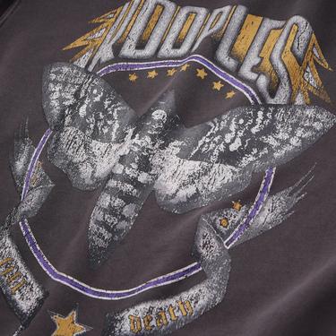  ERKEK BASKILI BİSİKLET YAKA SİYAH SWEATSHIRT