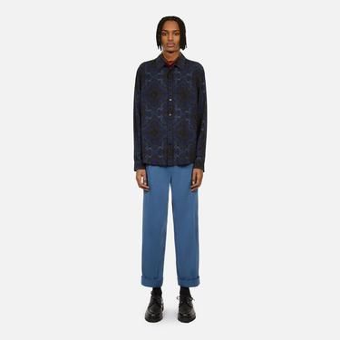  ERKEK DESENLİ LACİVERT GÖMLEK