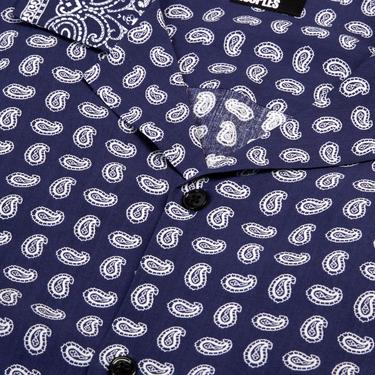  ERKEK DESENLİ  LACİVERT GÖMLEK