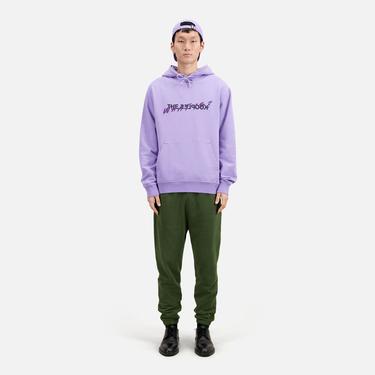  ERKEK BASKILI KAPÜŞONLU MOR SWEATSHIRT