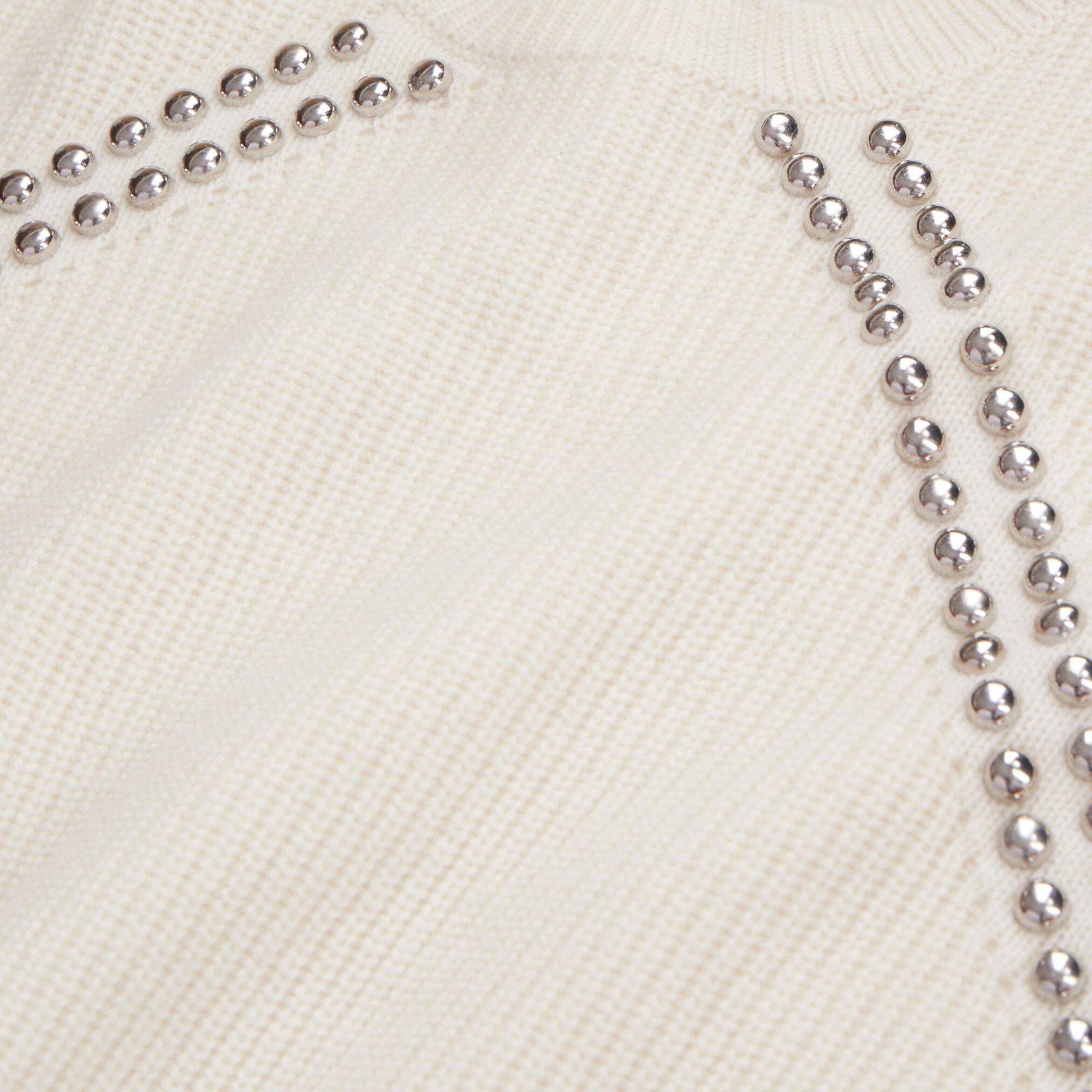 KADIN ZIMBA DETAYLI YÜN KREM KAZAK