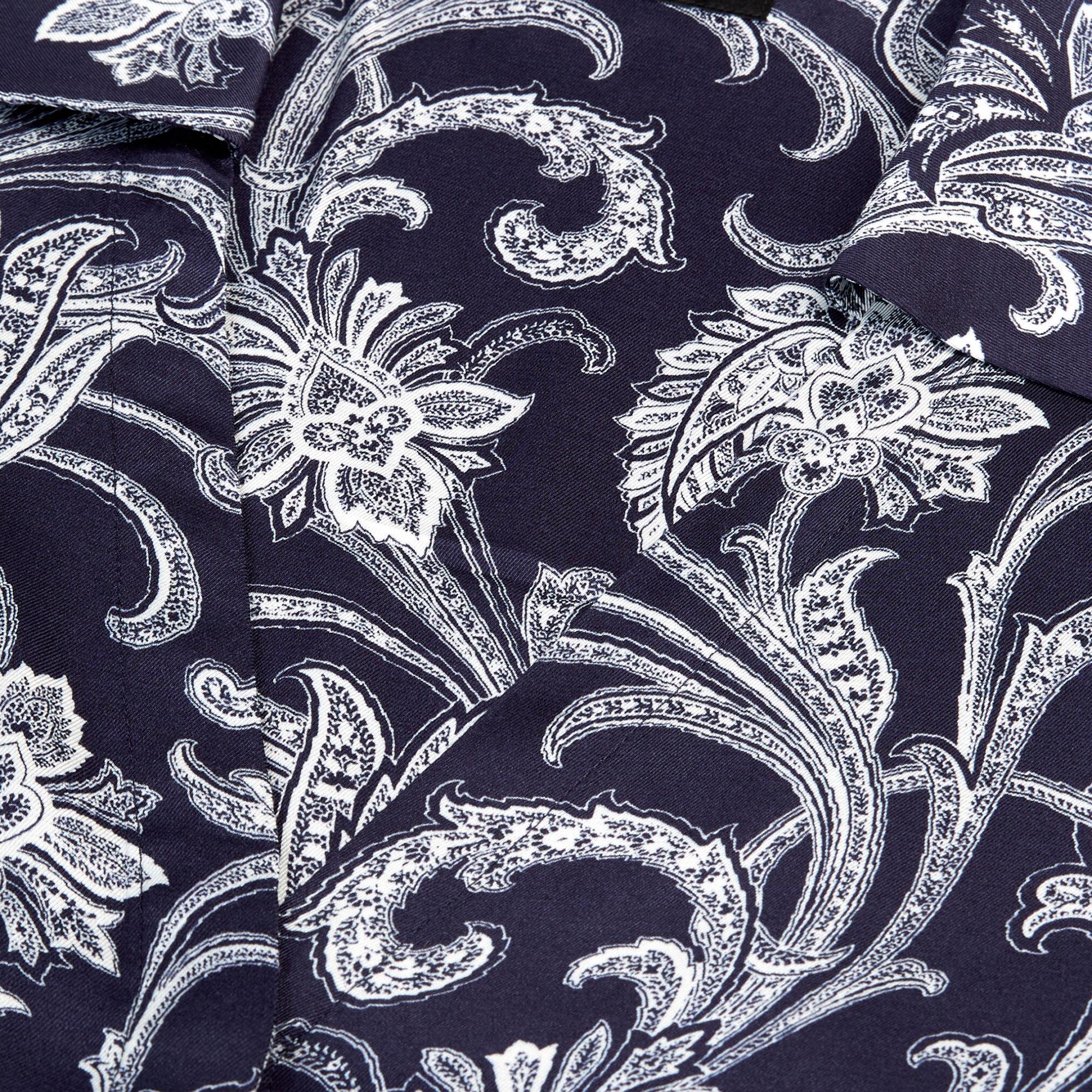 KADIN DESENLİ LACİVERT GÖMLEK